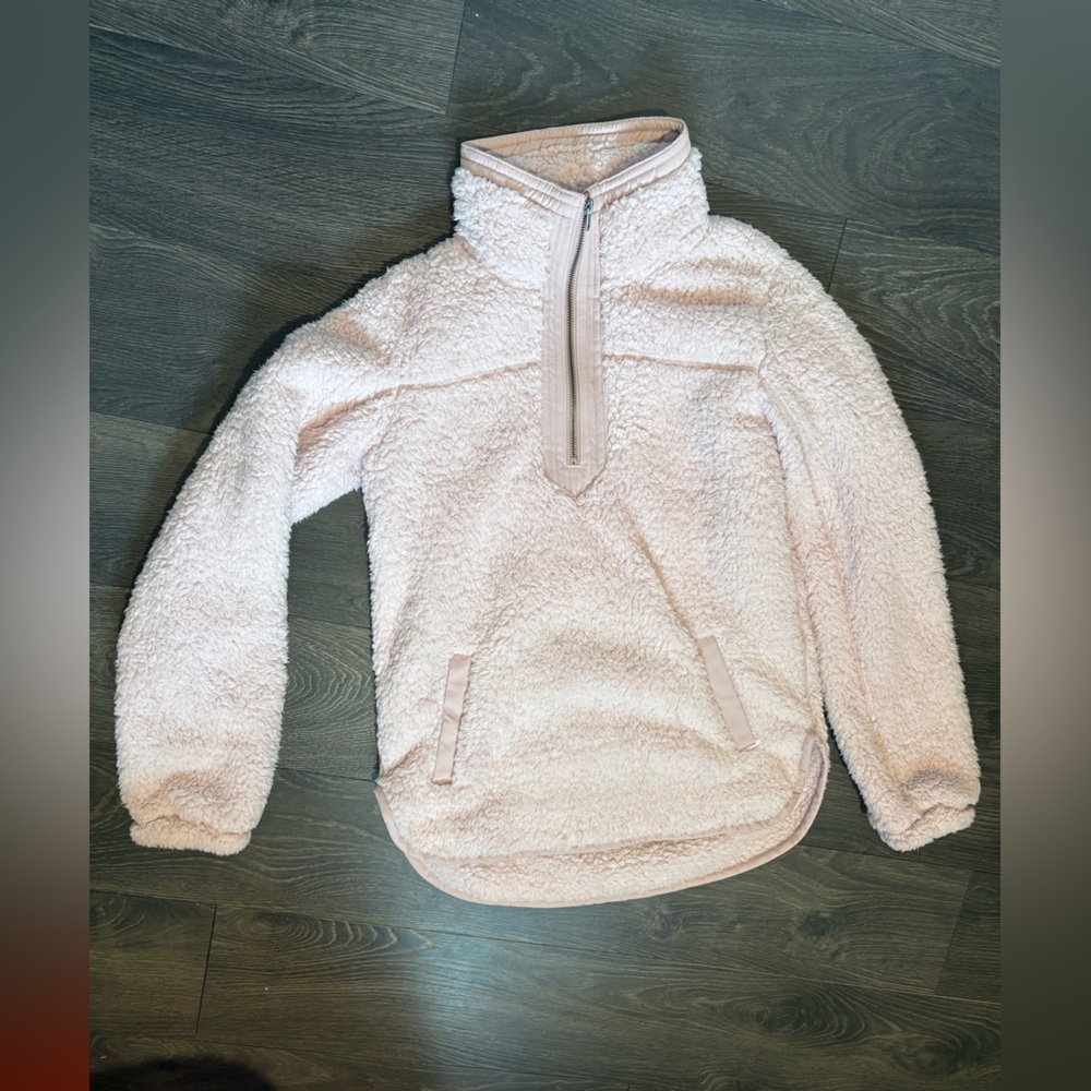 Abercrombie & Fitch Light Pink Sherpa Jacket